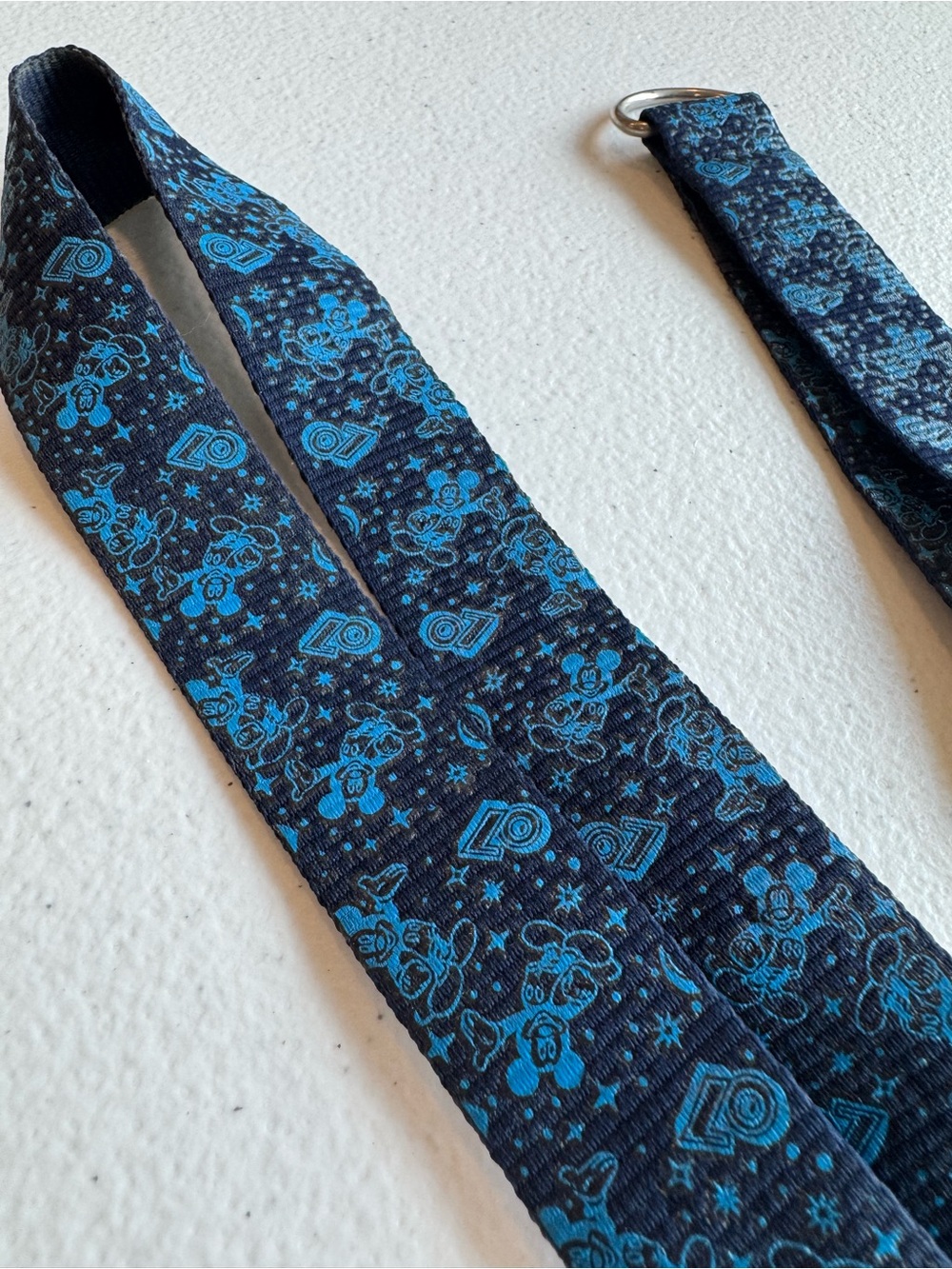 Disney Mickey Mouse 2007 Blue Patterned Lanyard